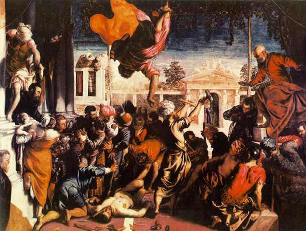 Composition example in Tintoretto's art Composition example in Tintoretto's art